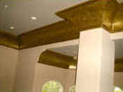 Faux bronze crown moulding